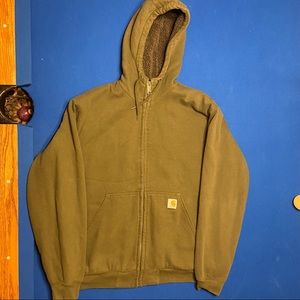 Carhartt hoodie olive green size Large
